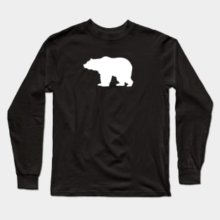 Bear Silhouette Design Long Sleeve T-Shirt